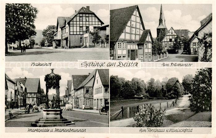Springe Deister Bahnhof Am Dammtor Marktplatz und Marienbrunnen Am Forsthaus Koe