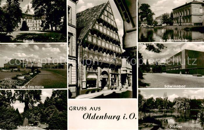 Oldenburg Niedersachsen Schloss Weser Ems Halle Schlossgarten Muehlenhunte Schwi