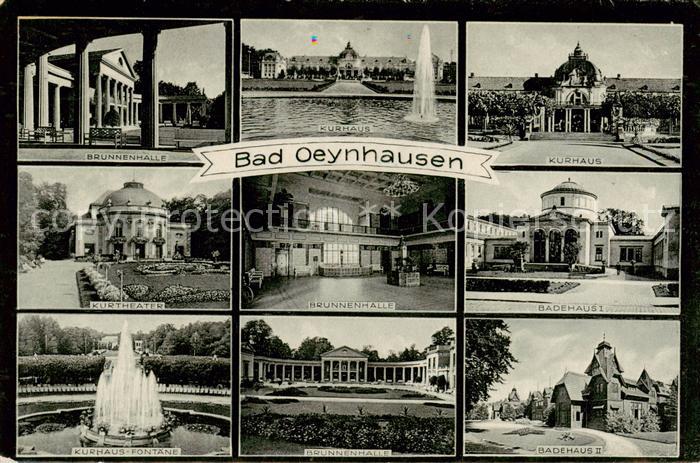 Bad Oeynhausen Brunnenhalle Kurhaus Kurtheater Badehaus Fontaene