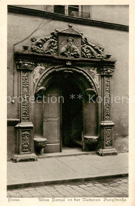 Pirna Elbe Sachsen Altes Portal in der Niederen Burgstrasse