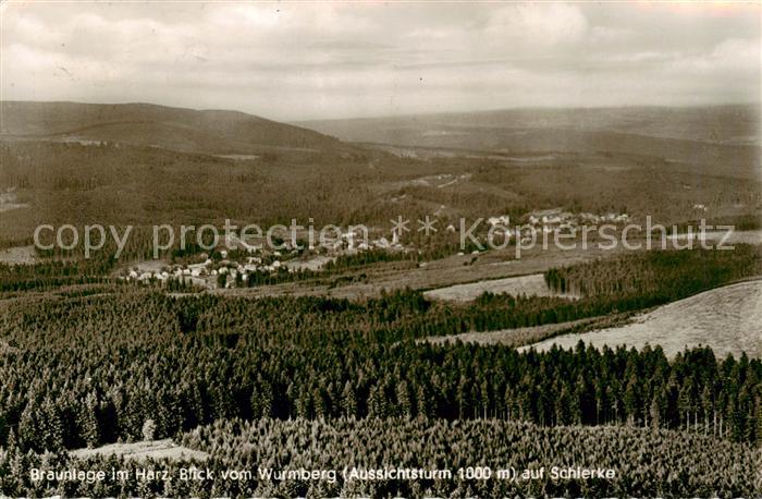 Braunlage Harz Blick vom Wurmberg auf Schierke