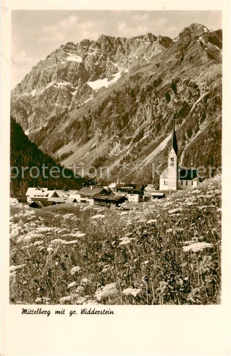 Mittelberg Kleinwalsertal AT mit gr Widderstein