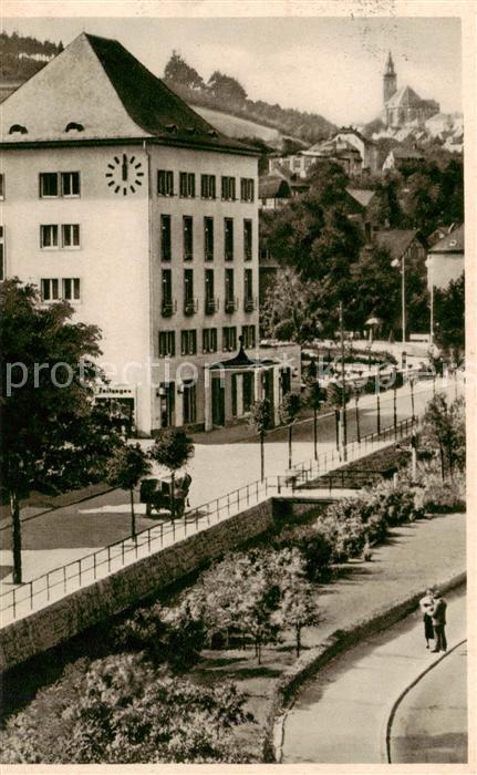 Oberschlema Erzgebirge Kurhotel und St Wolfgangskirche in Schneeberg