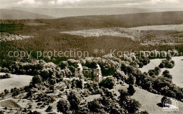 Sababurg Hofgeismar Gast und Pensionshaus Fliegeraufnahme