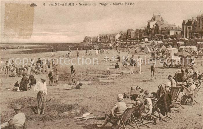 Saint-Aubin Scenes de Plage Maree basse