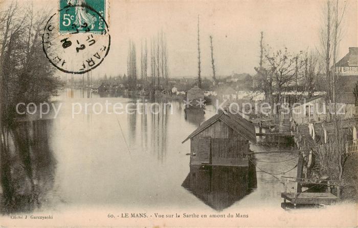 Le Mans Sarthe Vue sur la Sarthe en amont du Mans