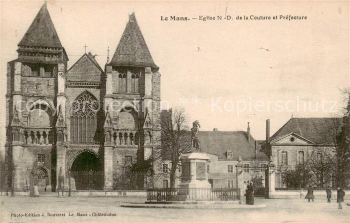 Le Mans Sarthe Eglise ND de la Couture et Prefecture