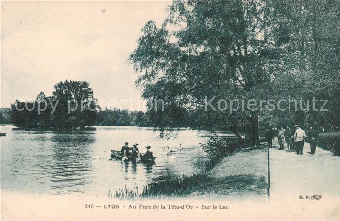 Lyon France Au Parc de la Tete d’Or Sur le Lac