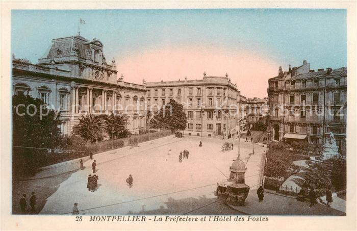 Montpellier Herault La Prefectere et l’Hotel des Postes