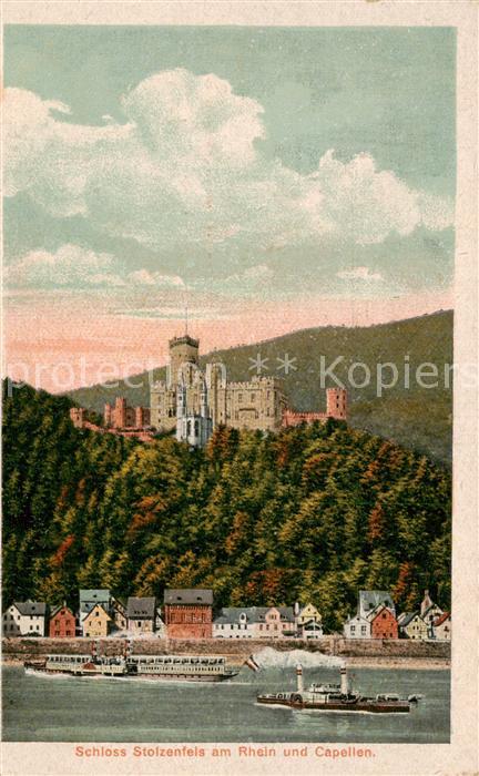 Koblenz Rhein Schloss Stolzenfels mit Capellen