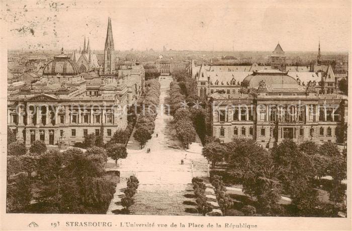 Strasbourg 67 Alsace Universite vue de la Place de la Republique