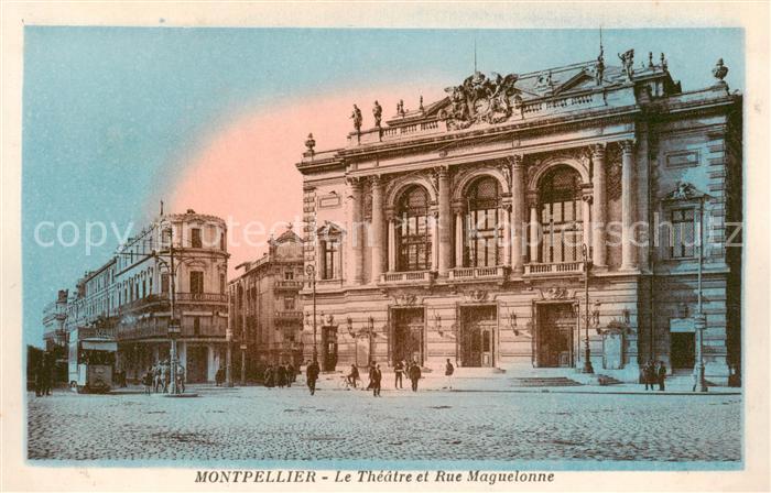 Montpellier Herault Le Theatre et Rue Maguelonne