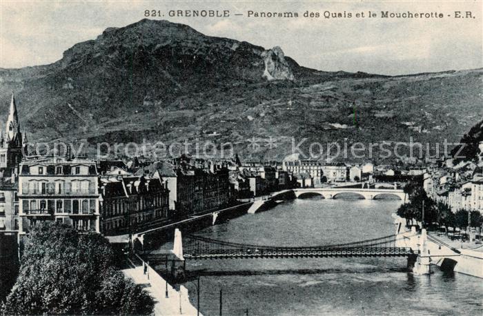 Grenoble 38 Panorama des Quais et le Moucherotte