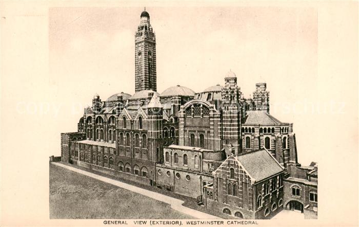 London  UK General view Westminster Cathedral