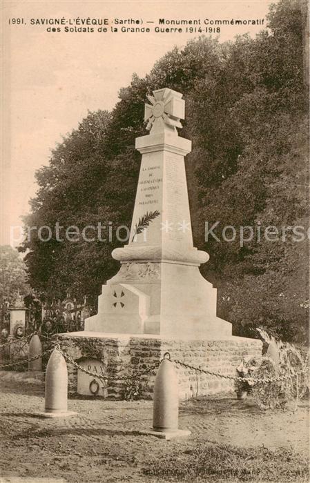 Savigne-l Eveque Monument Commemoratif des Soldats de la Grande Guerre 1914-18