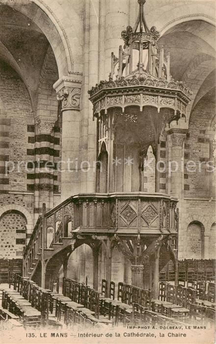 Le Mans Sarthe Interieur de la Cathedrale la Chaire