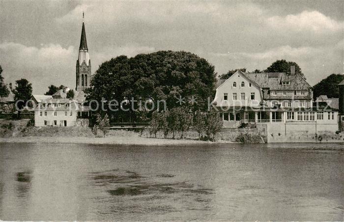 Nienburg Weser Blick ueber die Weser