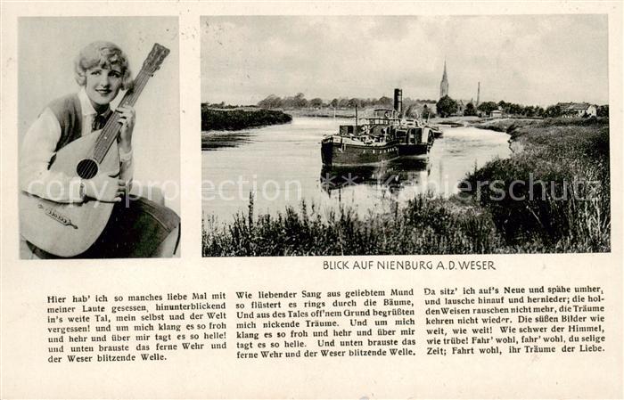 Nienburg Weser Uferpartie am Fluss Musiker Lied