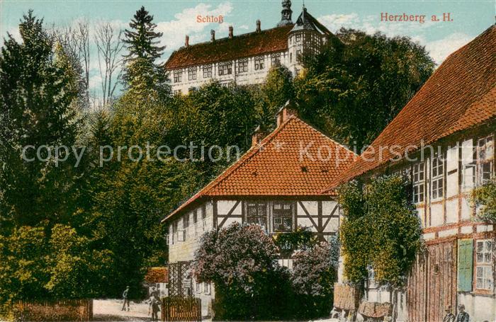 Herzberg Harz Blick zum Schloss