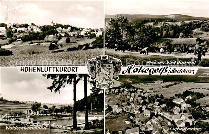 Hohegeiss Harz Panorama Hoehenluftkurort Wolfsbachtal Waldschwimmbad Luftaufnahm