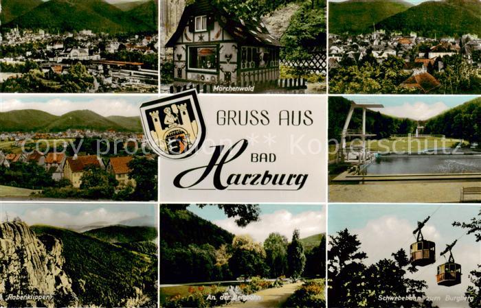 Bad Harzburg Teilansichten Maerchenwald Rabenklippen Bergbahn Schwebebahn zum Bu