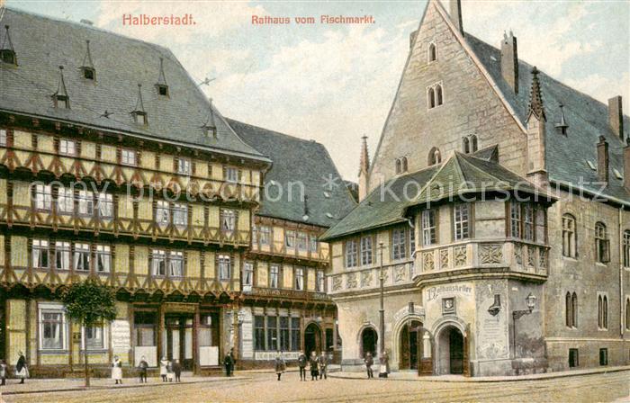 Halberstadt Rathaus vom Fischmarkt Altstadt