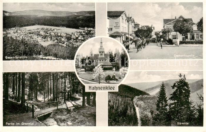 Hahnenklee-Bockswiese Harz Gesamtansicht Granetal Kirche Baerental Damenkapelle