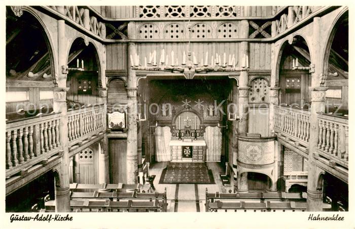 Hahnenklee-Bockswiese Harz Gustav Adolf Kirche Innenansicht Nordische Stabkirche