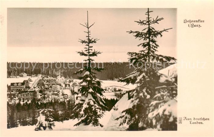 Hahnenklee-Bockswiese Harz Winterpanorama Blick von der grossen Bobkurve Serie A
