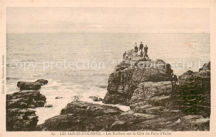 Les Sables-d Olonne 85 Les rochers sur la Côte du Puits d Enfer