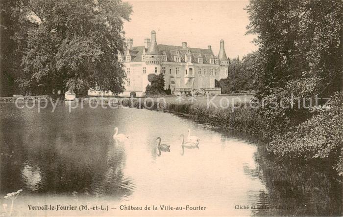 Vernoil-le-Fourrier 49 Maine-et-Loire Chateau de la Ville au Fourier Etang