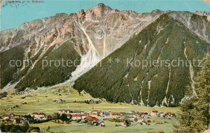 Chamonix 74 Haute-Savoie Panorama Blick gegen Brévant