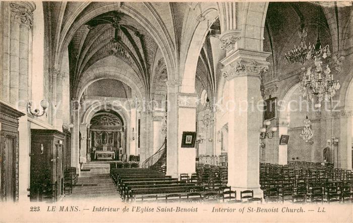 Le Mans Sarthe Intérieur de l Eglise Saint Benoist