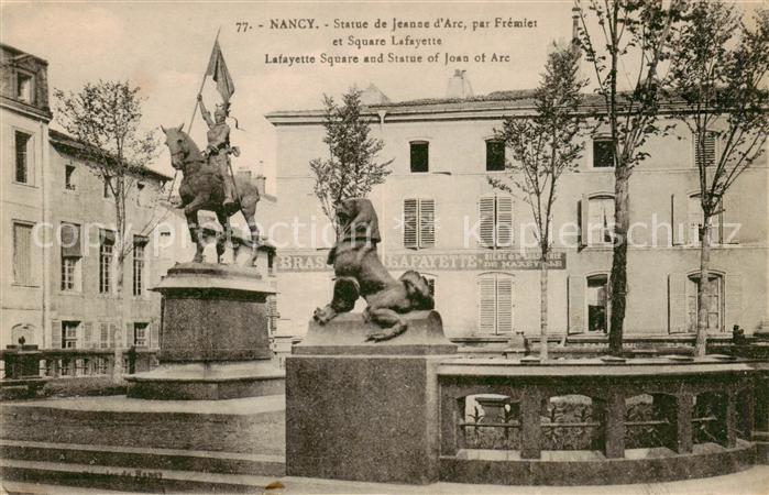 Nancy 54 Statue de Jeanne d’Arc par Fremier et Square Lafayette