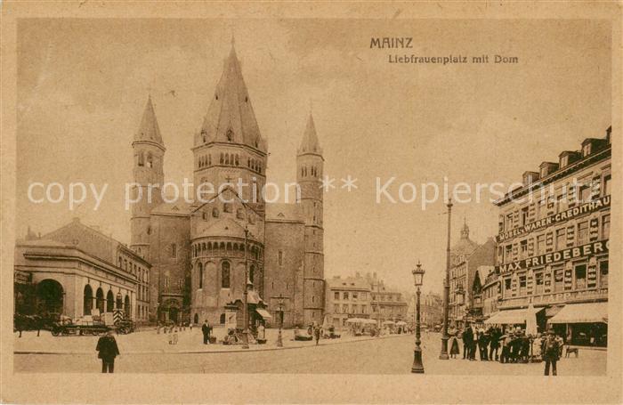 Mainz  Rhein Liebfrauenplatz mit Dom