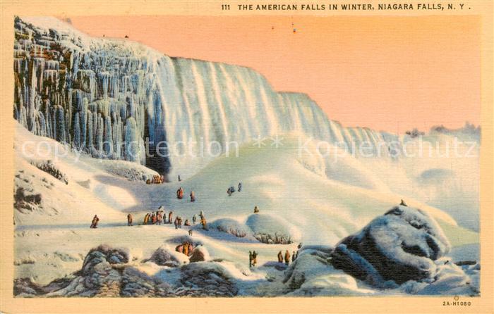 Niagara-Falls New-York USA The American Falls in Winter