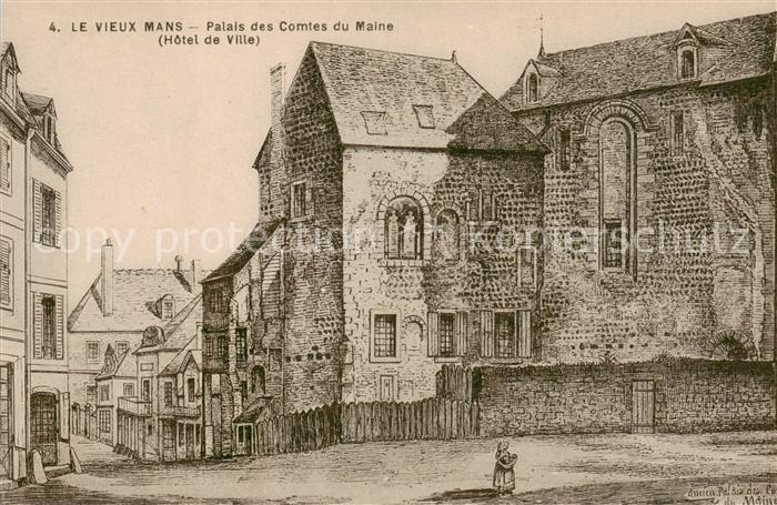 Le Mans Sarthe Palais des Comtes du Maine Hotel de Ville