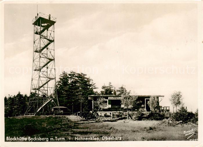 Hahnenklee-Bockswiese Harz Blockhuette Bocksberg mit Turm