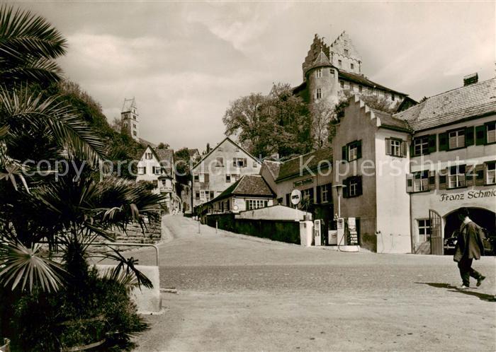 Meersburg Bodensee Partie in der Altstadt Blick zum Schloss