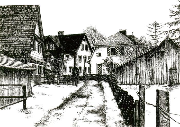 Nonnenhorn Teilansicht Kuenstlerkarte