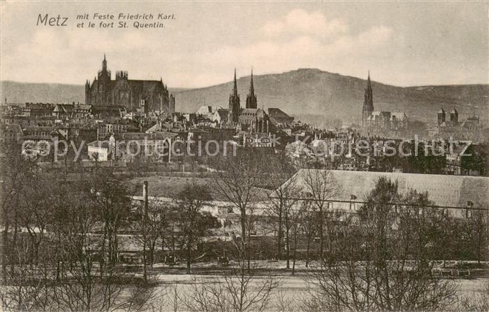 Metz  57 Moselle mit Feste Friedrich Karl et le fort St Quentin