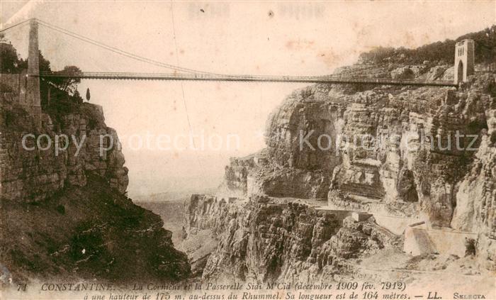 Constantine Algerie La Corniche et la Passerelle Sidi M'Cid