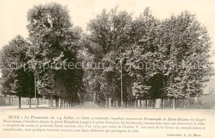 Sens 89 La Promenade du 14 Juillet