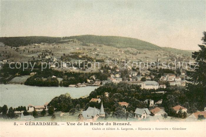 Gerardmer 88 Vosges Vue de la Roche du Renard