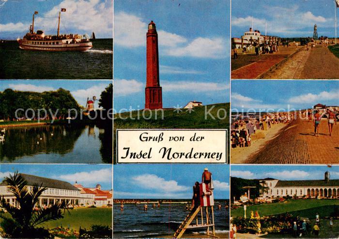 Norderney Nordseebad Faehrschiff Leuchtturm Promenade Schwimmbad