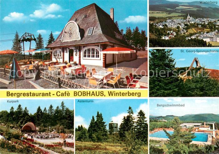Winterberg Hochsauerland Bergrestaurant Cafe Bobhaus Panorama St Georg Sprungsch