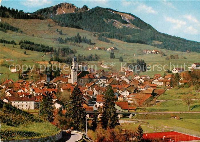 Nesselwang Allgaeu Bayern Panorama mit Reuter Wanne