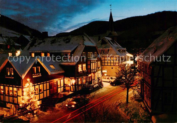 Boedefeld Ortspartie bei Nacht