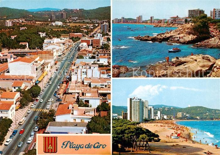 Playa de Aro Cataluna ES Playa de Gro Fliegeraufnahme Strandpartien