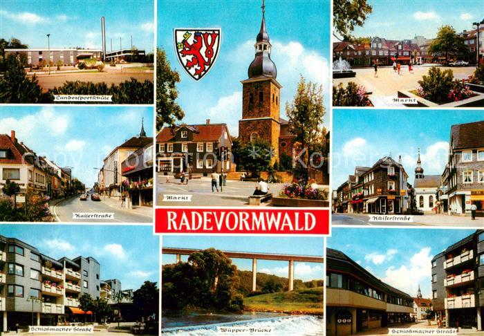 Radevormwald Landessportschule Kaisestrasse Schlossmacher Strasse Markt Wupperbr